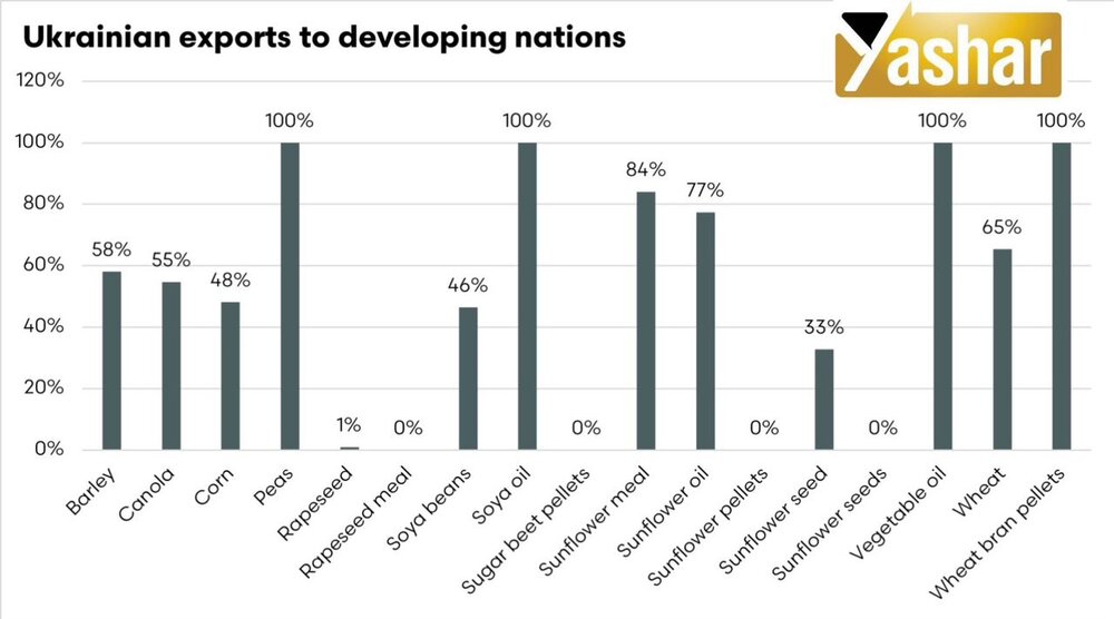 نگاهی به حجم تجارت و وضعیت کریدور صادرات غلات اوکراین +نمودارها