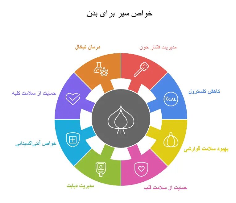 خواص سیر برای بدن