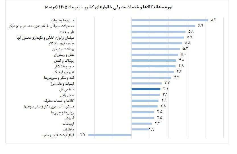 کاهش ۴.۷ درصدی قیمت گوشت و مرغ/ حبوبات رکورددار گرانی شد
