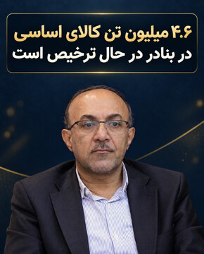 ۴.۶ میلیون تن کالای اساسی در بنادر در حال ترخیص است