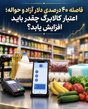 فاصله ۴۰ درصدی دلار آزاد و حواله؛ اعتبار کالابرگ چقدر باید افزایش یابد؟