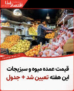 قیمت عمده میوه و سبزیجات این هفته تعیین شد+ جدول