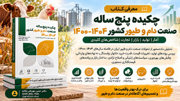 کتاب چکیده پنج ساله صنعت دام و طیور کشور ۱۴۰۴–۱۴۰۰ منتشر شد + لینک دانلود رایگان